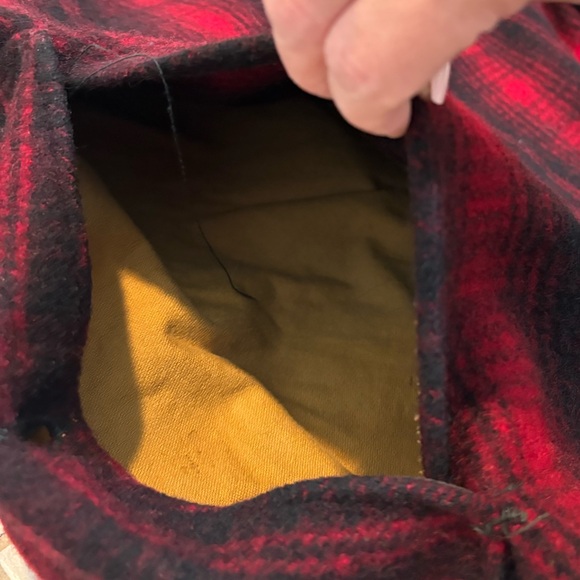 1960’s Woolrich Buffalo Plaid Hunters Coat Wool Vintage Field Coat Size 40 - Picture 8 of 14